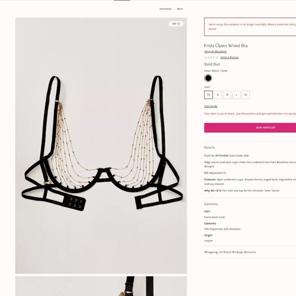 Frida Open Wired Bra - Body Jewelry - Picture 3 of 6